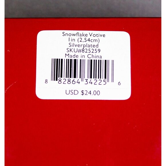 Lenox Silverplated Snowflake Votive Candle Holder Set of 2 American By Design - Picture 9 of 10